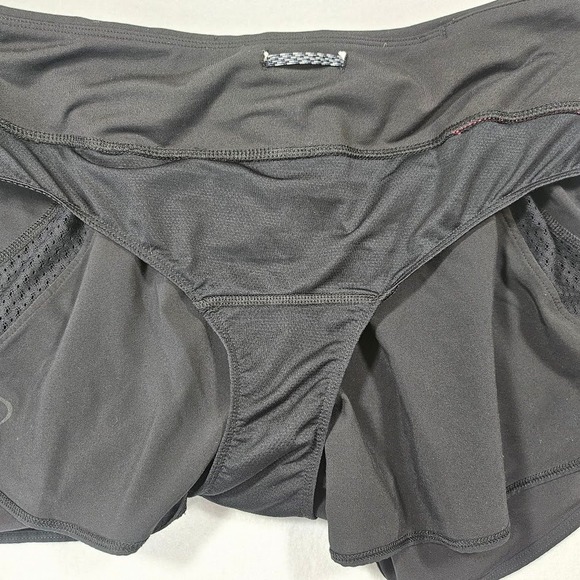 Moving Comfort Womens Black Mesh Panel Running Shorts Rear Zip Pocket Medium - Picture 7 of 11